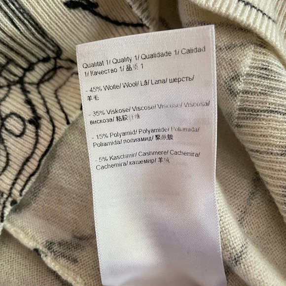 Escada Sport Sweater Sleeveless Abstract Print Wool Blend Size Small - Picture 9 of 10